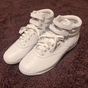 Womens Reebok Freestyle Hi Athletic Cheer Shoe White Size 9